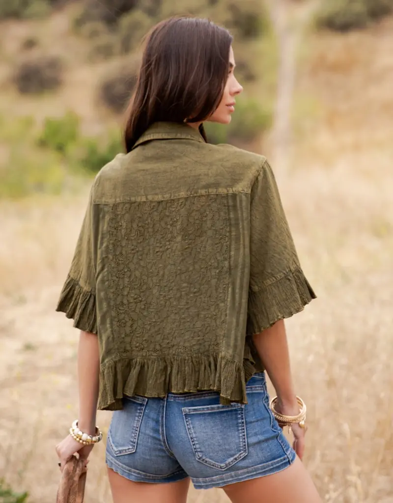 Bri Boho Vintage Cropped Jacket/Top