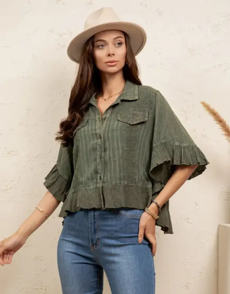 Bri Boho Vintage Cropped Jacket/Top