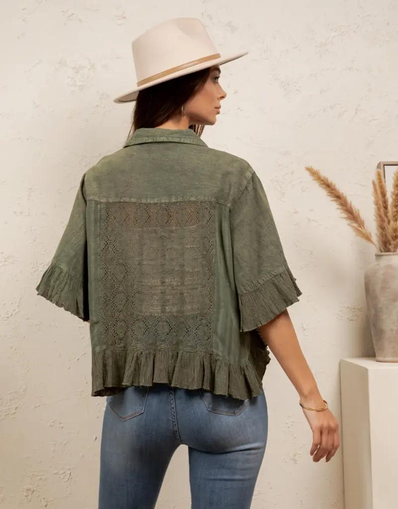 Bri Boho Vintage Cropped Jacket/Top