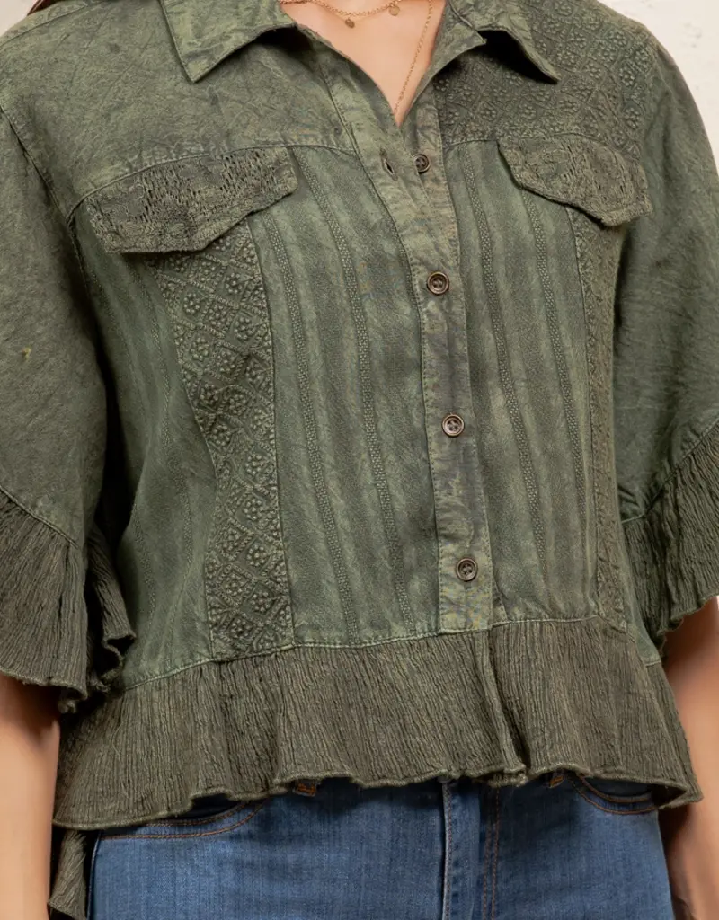 Bri Boho Vintage Cropped Jacket/Top