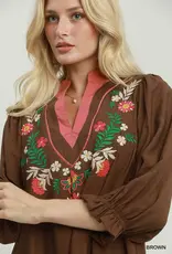 Felicia Floral Embroidered Babydoll Dress
