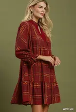 Maddie Mix Plaid Tiered Babydoll Dress