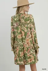 Peggy Paisley Print Tiered Dress