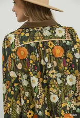 Bailey Floral Print Smocked Yoke Babydoll Dress