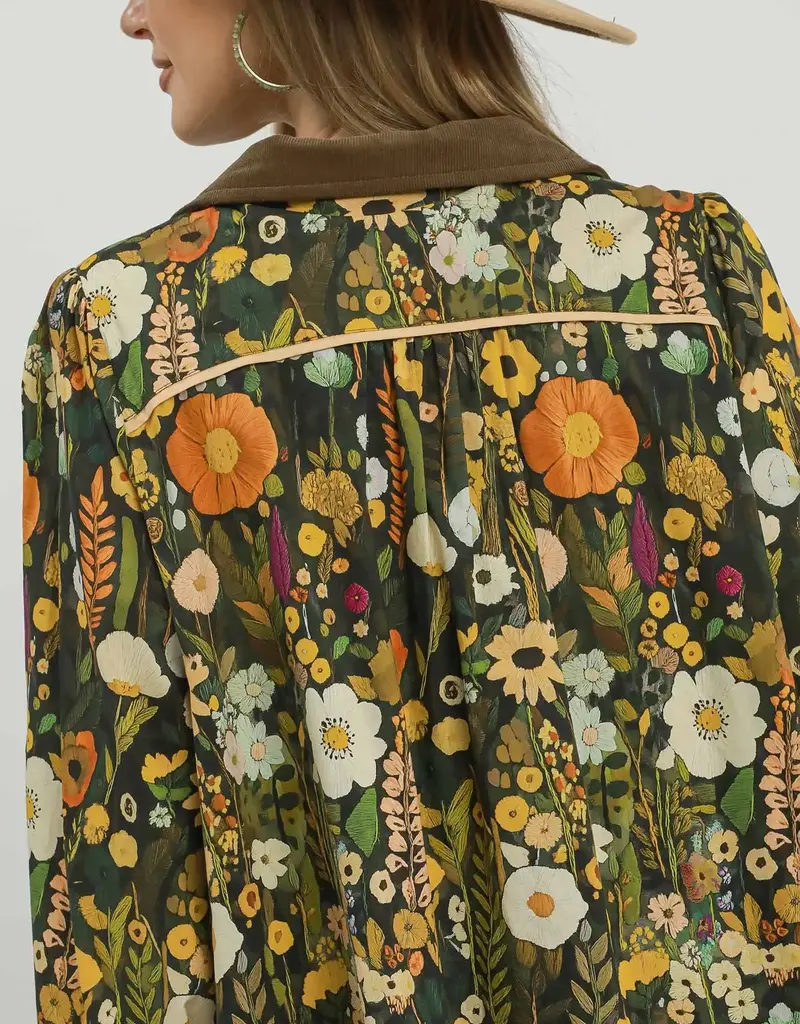 Bailey Floral Print Smocked Yoke Babydoll Dress