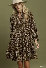 Tammi Leopard Print Tiered Dress