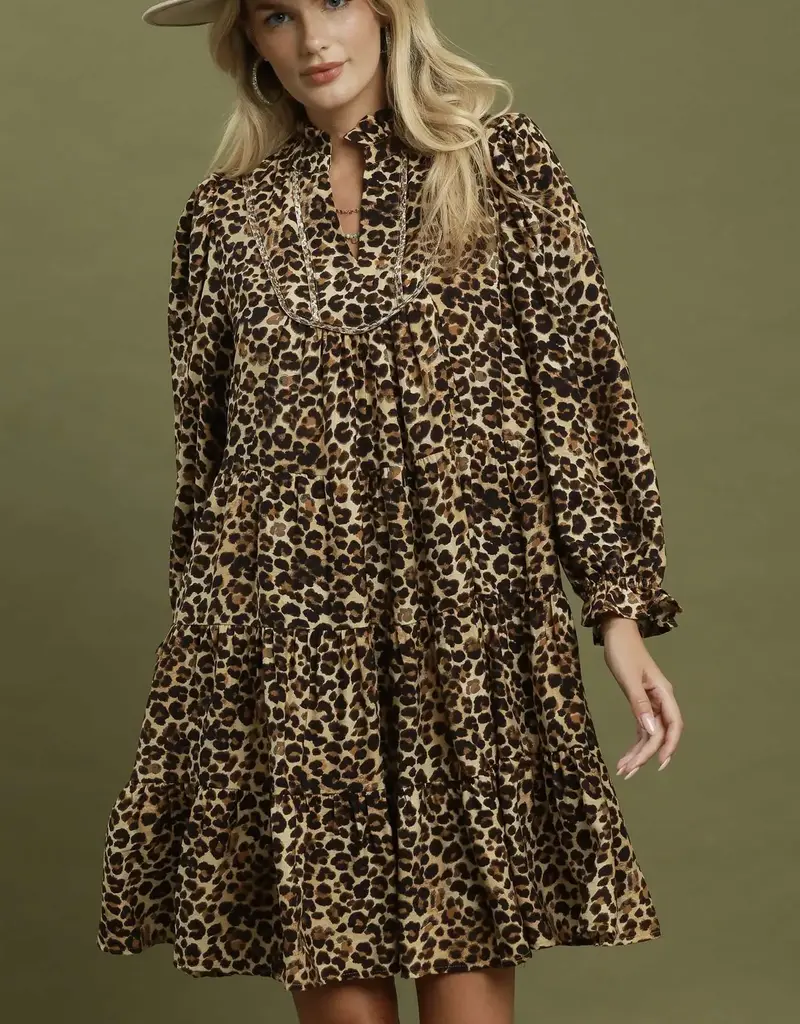 Tammi Leopard Print Tiered Dress