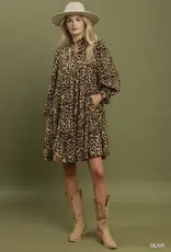 Tammi Leopard Print Tiered Dress