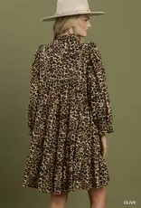 Tammi Leopard Print Tiered Dress