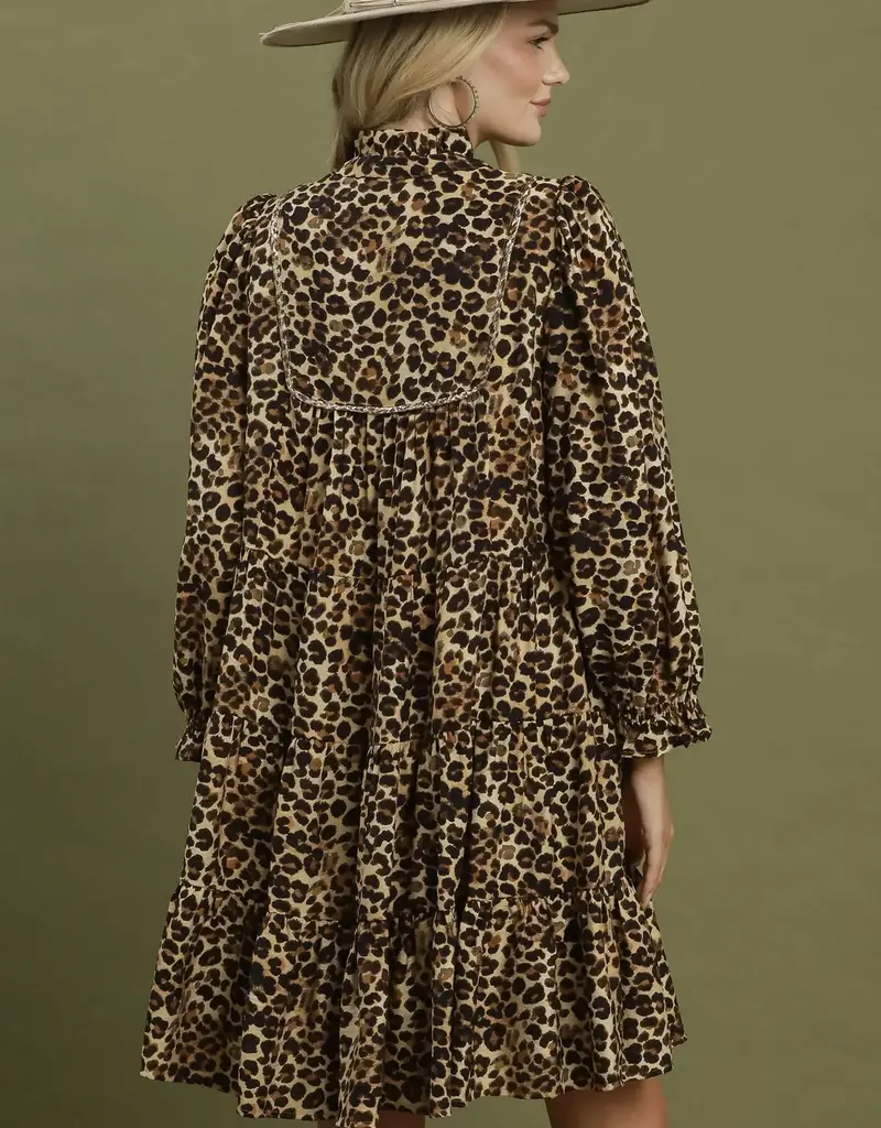 Tammi Leopard Print Tiered Dress