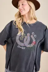 Lainey Lucky Horseshoe Embroidered Sweatshirt