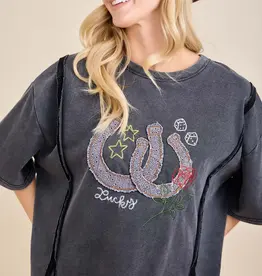 Lainey Lucky Horseshoe Embroidered Sweatshirt