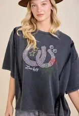 Lainey Lucky Horseshoe Embroidered Sweatshirt