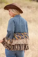 Valerie Vintage Boho Patchwork Tiered Top