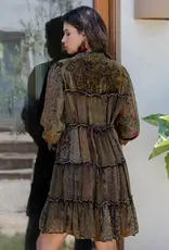 Abby Artisan Shirt Dress With Patches & Embroidery Accents