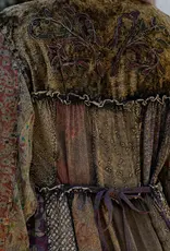 Abby Artisan Shirt Dress With Patches & Embroidery Accents