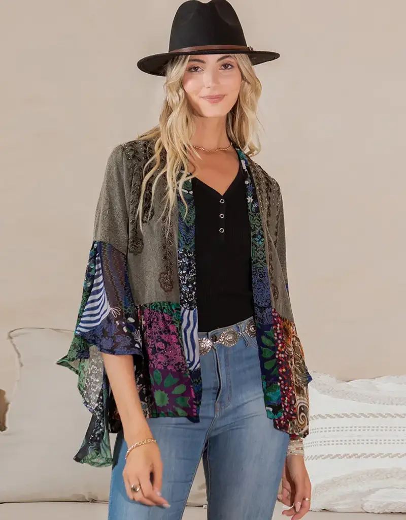 Ruby Boho Rustic : Embellished Shrug
