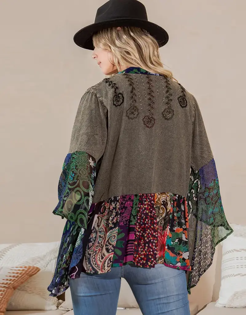 Ruby Boho Rustic : Embellished Shrug