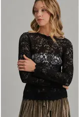 Romantic Stretch Lace Layering Top - Available in Coffee - Oatmeal - Black