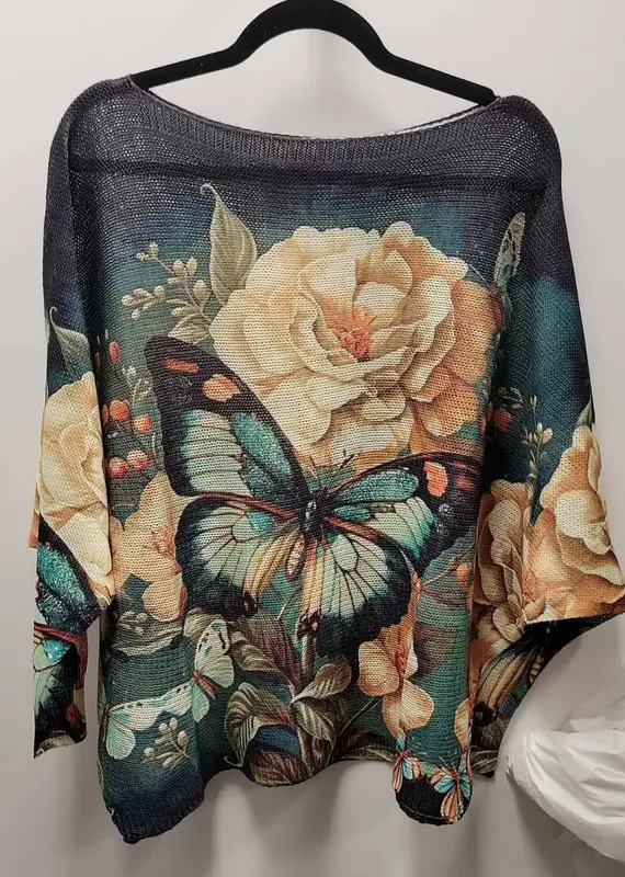Butterfly Knit Lightweight Sweater
