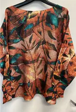 Fall Leaves Lightweight Knit Sweater - Made In Italy - ONE SIZE