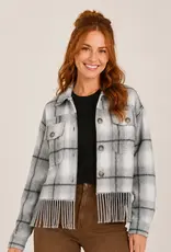 Flannel Fringe Plaid Jacket