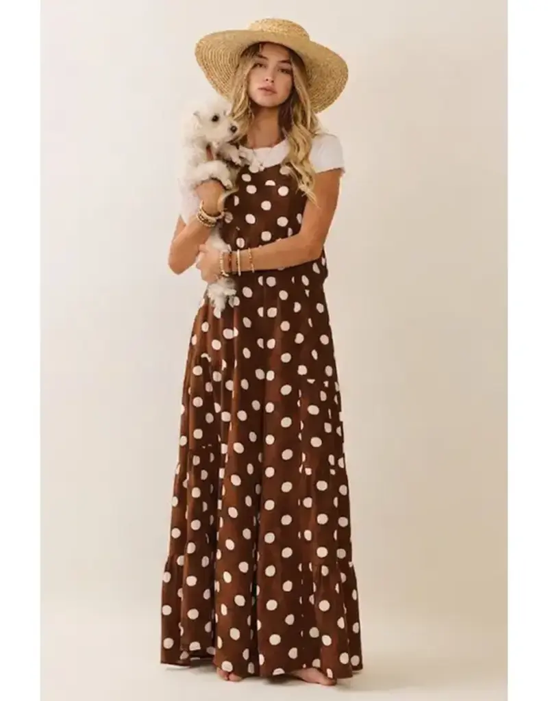 Dottie Polka Dot Sling Maxi Jumpsuit