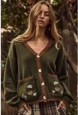 Emily Soft Knit Cardigan With Embroidery Detail