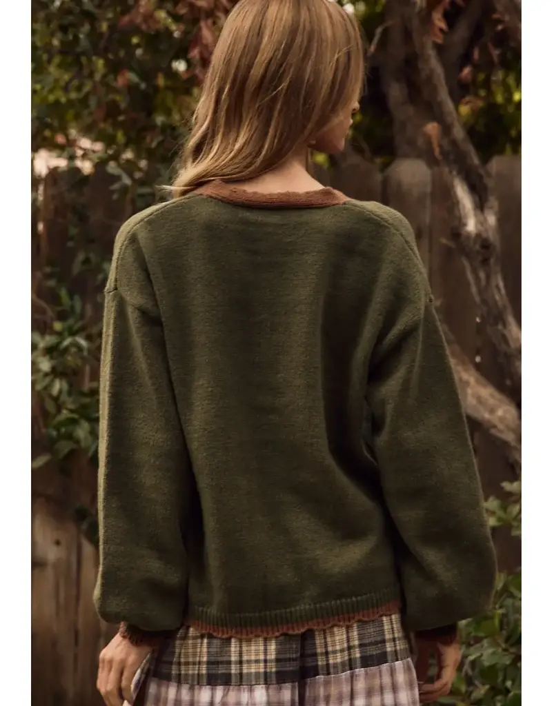 Emily Soft Knit Cardigan With Embroidery Detail