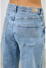 Barrel Jean With Pin Tuck Pleat Detail Front