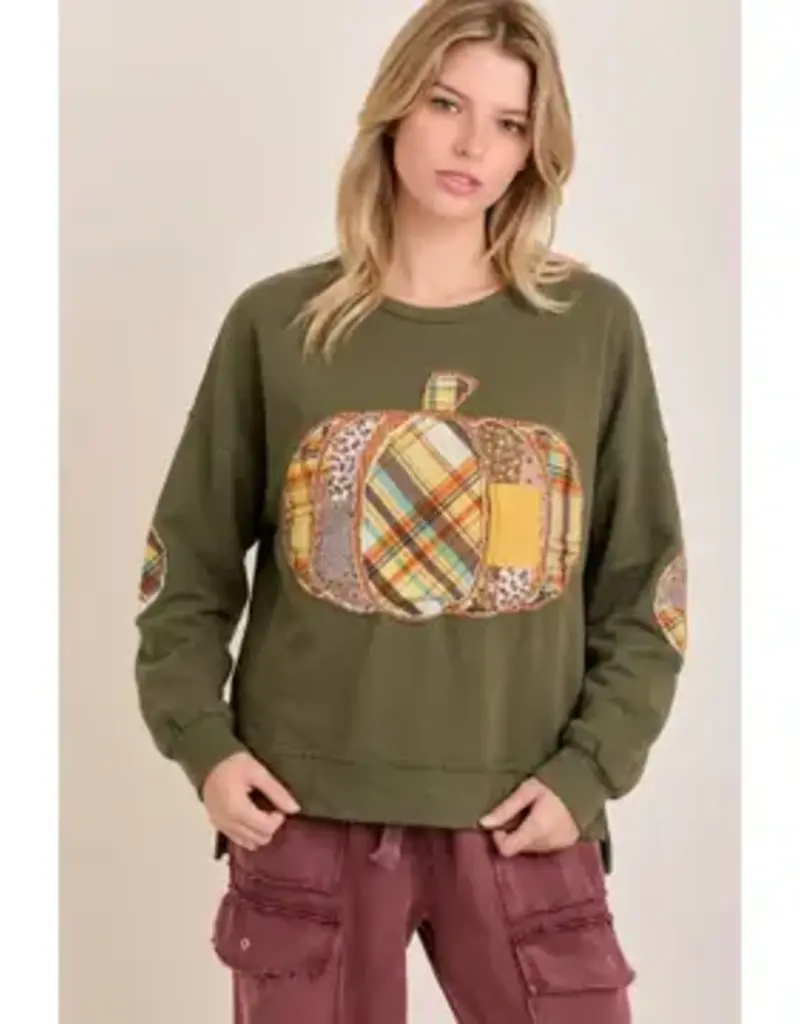 Pumpkin Patch Outfit Boho Sweatshirt Top