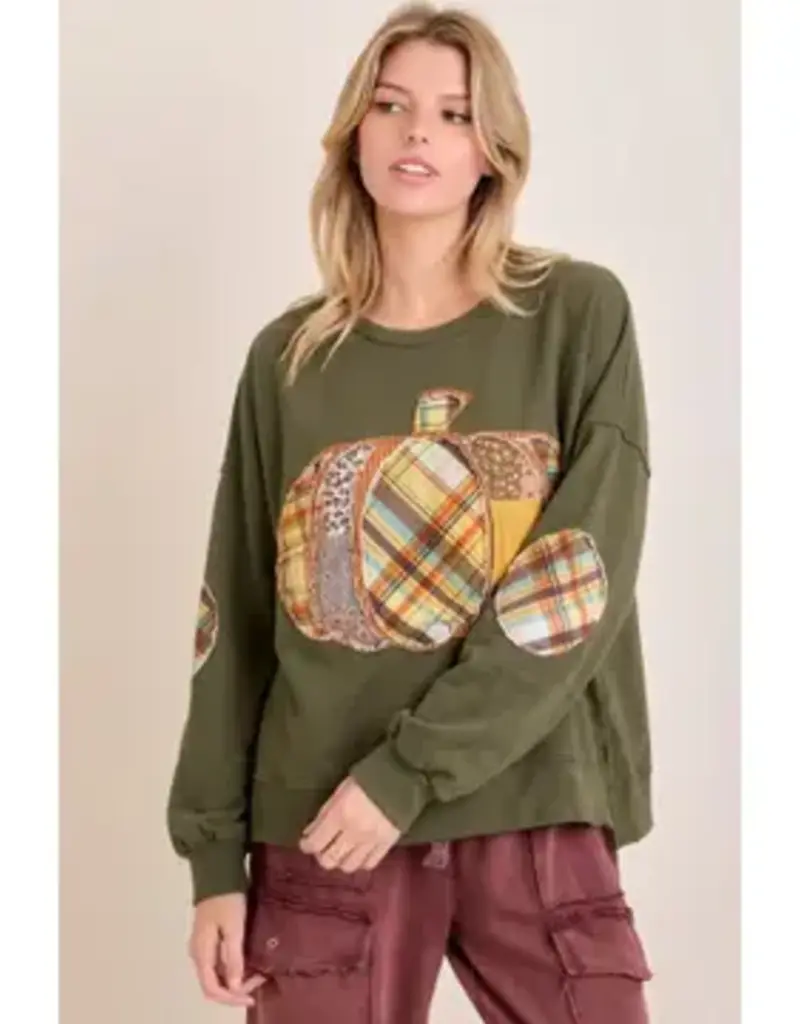 Pumpkin Patch Outfit Boho Sweatshirt Top
