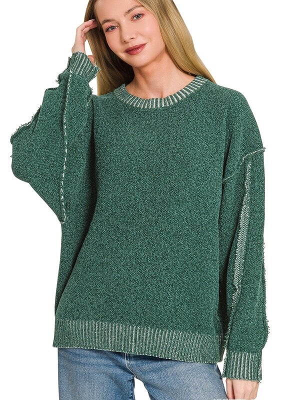 Sandy Super Soft Exposed Seam Detail Sweater
