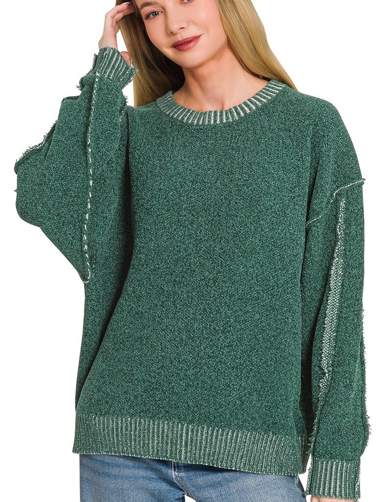 Sandy Super Soft Exposed Seam Detail Sweater