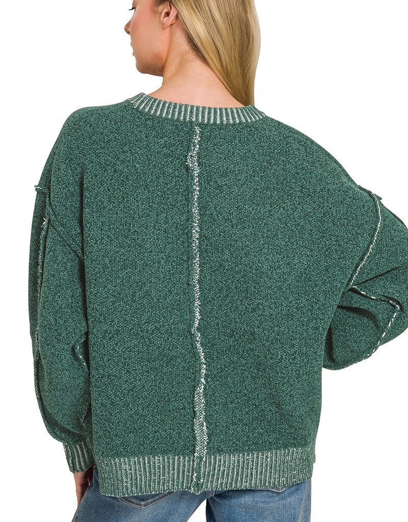 Sandy Super Soft Exposed Seam Detail Sweater