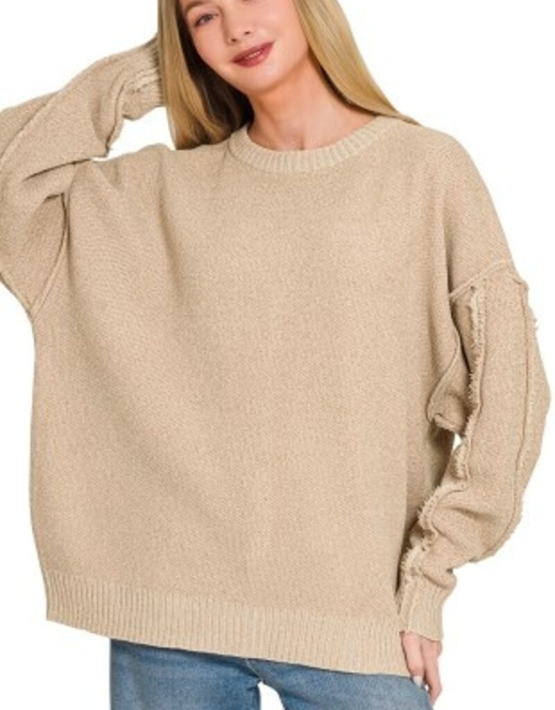 Sandy Super Soft Exposed Seam Detail Sweater