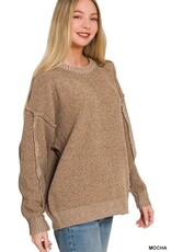 Sandy Super Soft Exposed Seam Detail Sweater