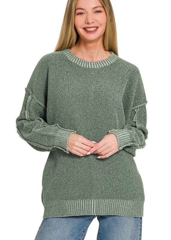Sandy Super Soft Exposed Seam Detail Sweater