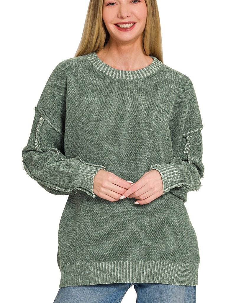 Sandy Super Soft Exposed Seam Detail Sweater