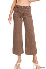 Rachel Mid Rise Wide Leg Crop Pant