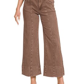 Rachel Mid Rise Wide Leg Crop Pant