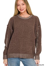 Sandy Super Soft Exposed Seam Detail Sweater