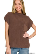 Nicole Mock Neck Short Sleeve Sweater