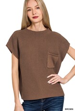 Nicole Mock Neck Short Sleeve Sweater