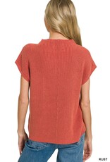 Nicole Mock Neck Short Sleeve Sweater