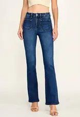Jessie Patch Pocket High Rise Stretch Bootcut Jeans