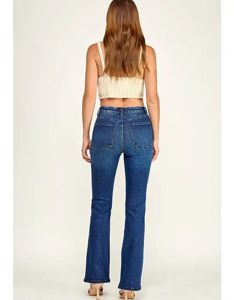 Jessie Patch Pocket High Rise Stretch Bootcut Jeans