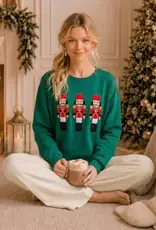 Nutcracker Embroidered Christmas Sweatshirt