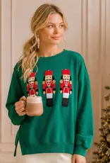 Nutcracker Embroidered Christmas Sweatshirt