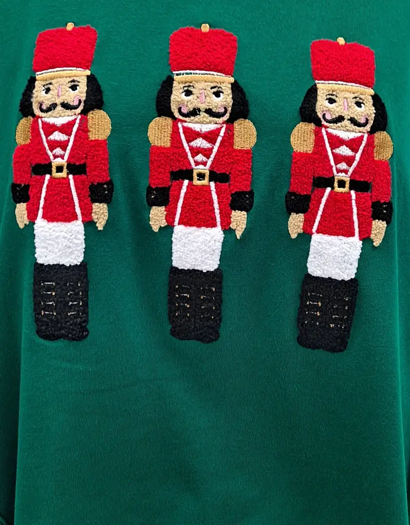 Nutcracker Embroidered Christmas Sweatshirt